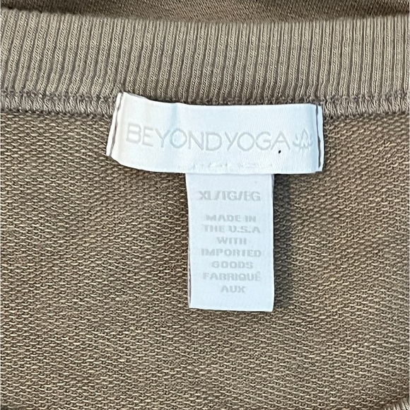 Beyond Yoga Out of Town Casual Dress Size XL Tan Birch Beige Comfort Athleisure - Picture 6 of 6